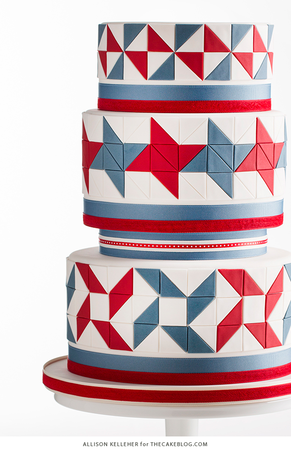 American Quilt Cake | by Allison Kelleher for TheCakeBlog.com