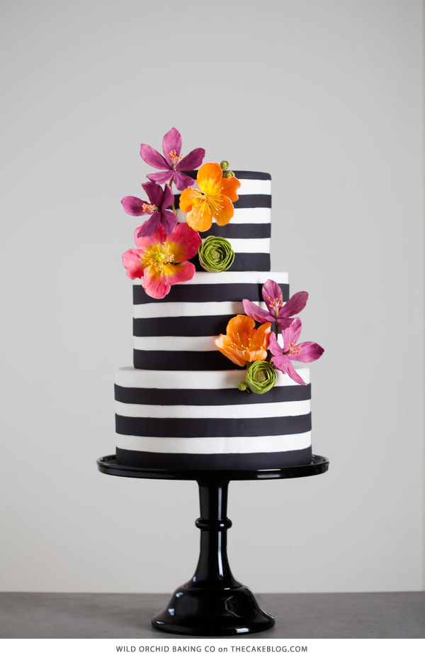 10 Beautiful Black Cakes | including Wild Orchid Baking Company | on TheCakeBlog.com