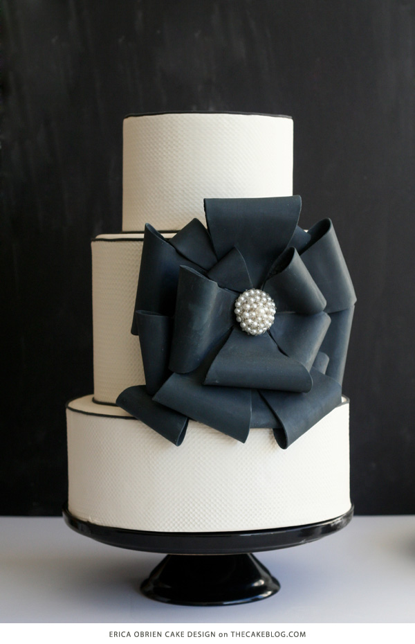 10 Beautiful Black Cakes | including Erica OBrien Cake Design | on TheCakeBlog.com