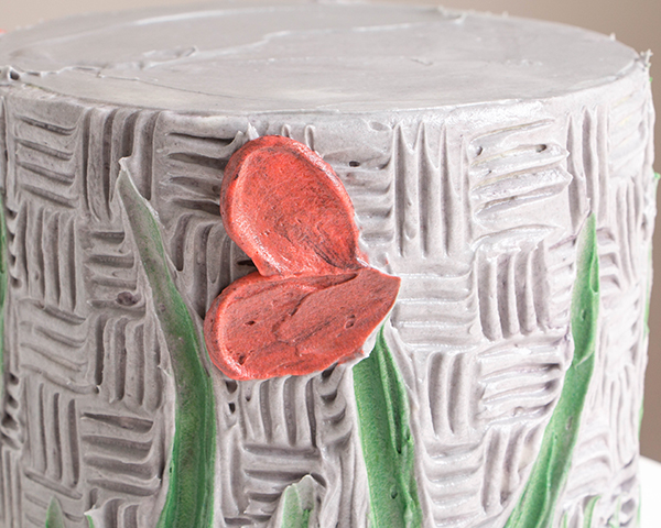 Buttercream Palette Knife Painted Cake - how to paint a cake using buttercream frosting, a spatula and an oil painting technique | by Erin Gardner for TheCakeBlog.com