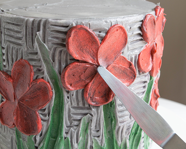 Buttercream Palette Knife Painted Cake - how to paint a cake using buttercream frosting, a spatula and an oil painting technique | by Erin Gardner for TheCakeBlog.com