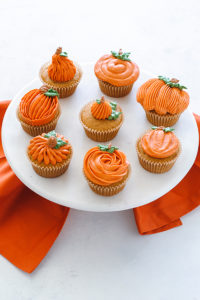 8 Ways to Decorate a Pumpkin Cupcake with Buttercream Frosting | Carrie Sellman for TheCakeBlog.com
