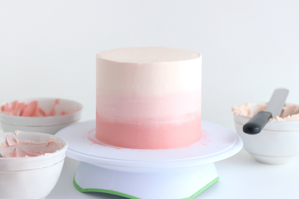 Cactus Cake - how to make a cactus themed cake with ombrè buttercream, edible sand and piped buttercream cacti | by Whitney DePaoli for TheCakeBlog.com