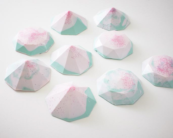 Cake Gems - how to make gem-shaped chocolate truffles filled with cake | by Cakegirls for TheCakeBlog.com