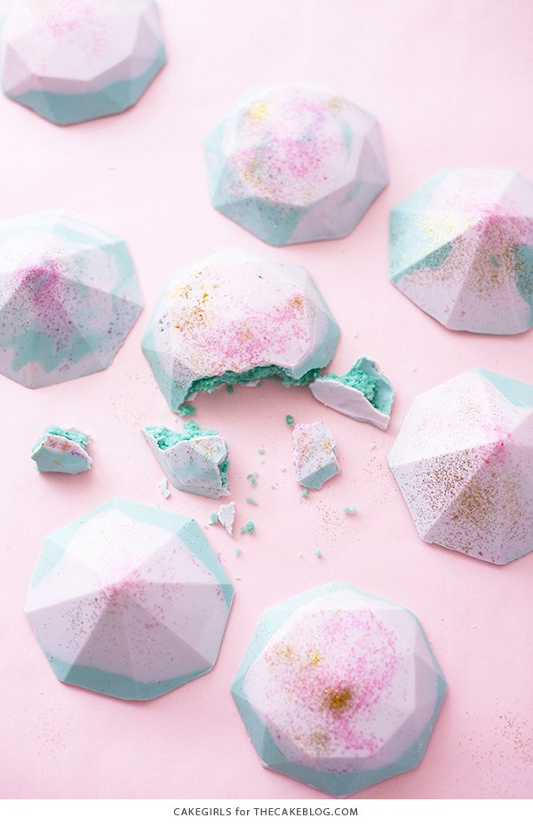 Cake Gems - how to make gem-shaped chocolate truffles filled with cake | by Cakegirls for TheCakeBlog.com
