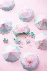 Cake Gems - how to make gem-shaped chocolate truffles filled with cake | by Cakegirls for TheCakeBlog.com