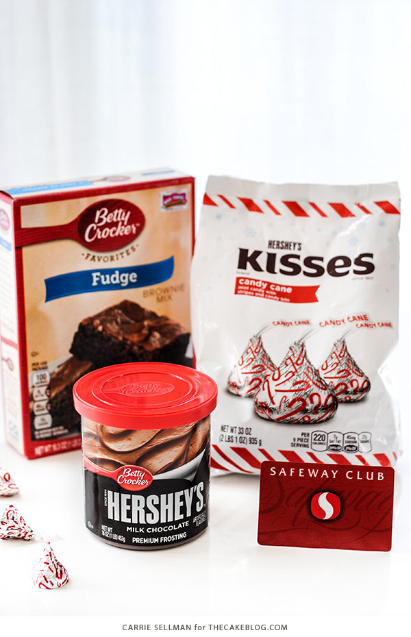 Brownie Cookies with Candy Cane Kisses Frosting | Carrie Sellman for TheCakeBlog.com