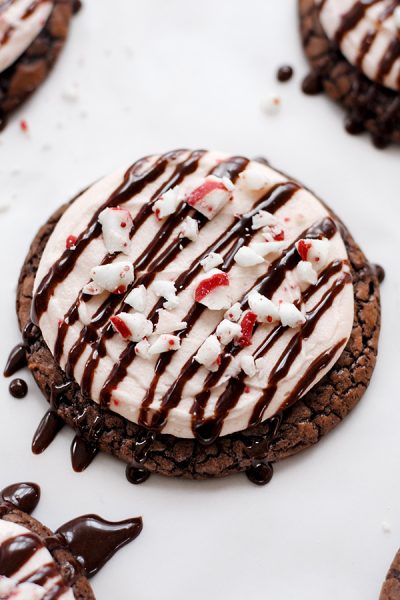 Candy Cane Brownie Cookies