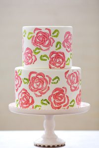 DIY Celery Stamp Rose Cake  | by Erin Gardner for  TheCakeBlog.com