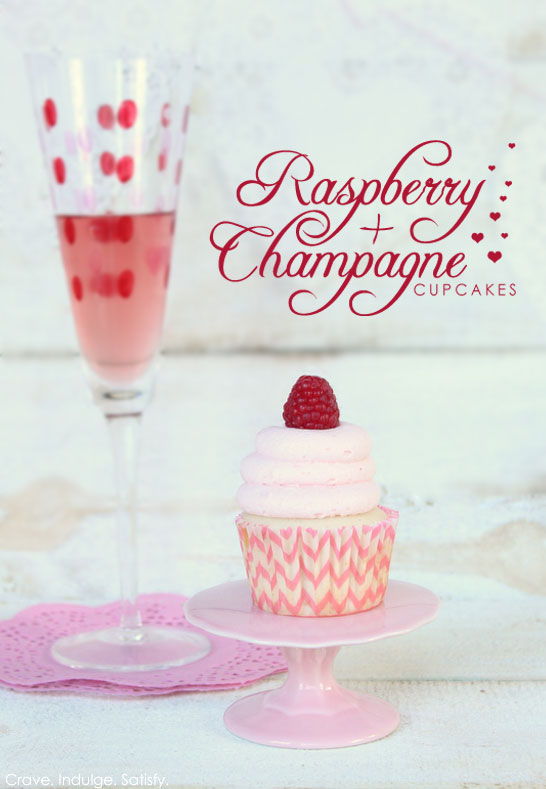 Champagne & Raspberry Cupcakes by Lauren Kapeluck | TheCakeBlog.com