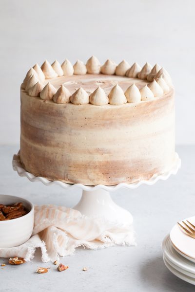 Chocolate Bourbon Pecan Cake