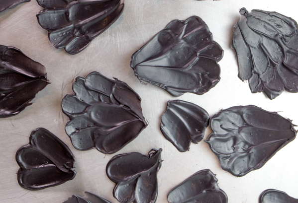 Chocolate Eyeball Flower - how to make a creepy black chocolate flower with an edible eyeball center | by Erin Gardner for TheCakeBlog.com