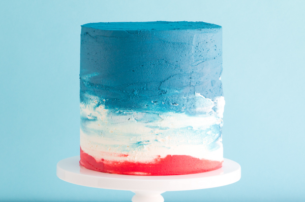 Chocolate Fireworks Cake - how to make red, white and blue fireworks out of chocolate | by Erin Gardner for TheCakeBlog.com