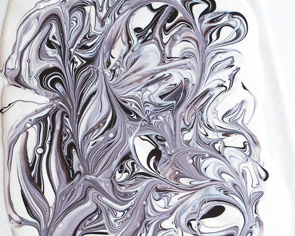 Marble Chocolate Hearts - how to make marbled heart toppers for cakes and cupcakes using chocolate coating and cookie cutters | by Erin Gardner for TheCakeBlog.com