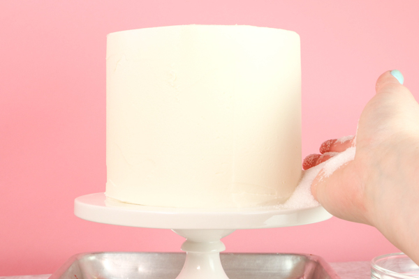 Sprinkle Ornament Cake – how to make sparkling ornaments for cakes and cupcakes using chocolate, cookie cutters and sprinkles | by Erin Gardner for TheCakeBlog.com