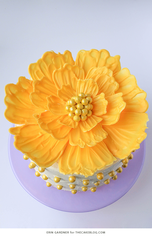 DIY Chocolate Flowers. How to make chocolate flowers to top cakes and cupcakes. | By Erin Gardner for TheCakeBlog.com