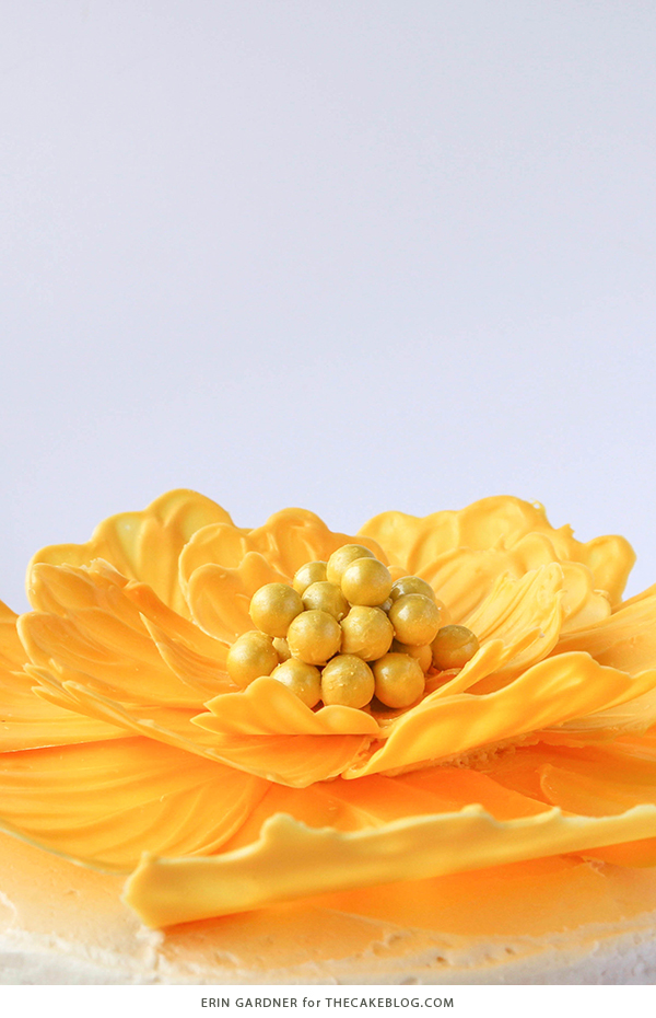 DIY Chocolate Flowers. How to make chocolate flowers to top cakes and cupcakes. | By Erin Gardner for TheCakeBlog.com