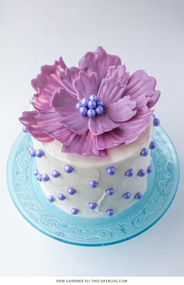 DIY Chocolate Flowers. How to make chocolate flowers to top cakes and cupcakes. | By Erin Gardner for TheCakeBlog.com