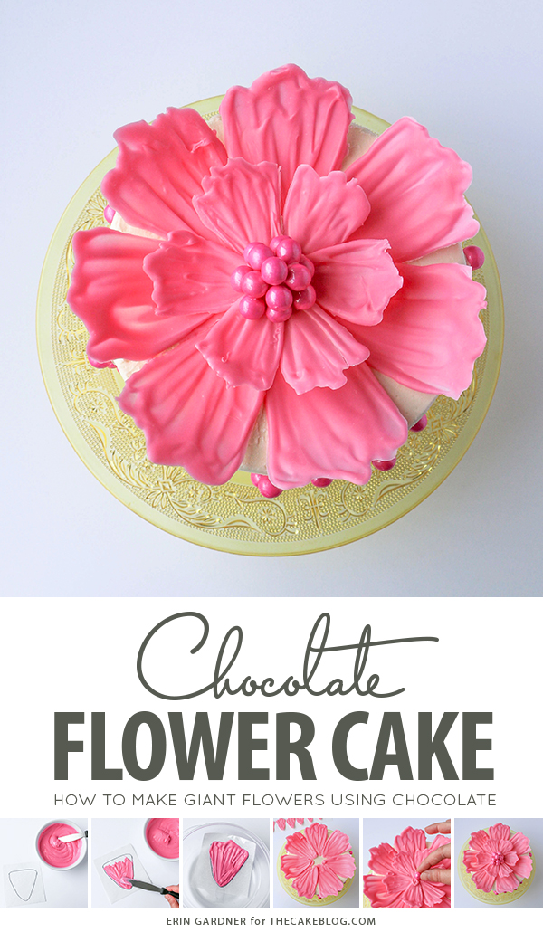 DIY Chocolate Flowers. How to make chocolate flowers to top cakes and cupcakes. | By Erin Gardner for TheCakeBlog.com