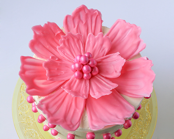 DIY Chocolate Flowers. How to make chocolate flowers to top cakes and cupcakes. | By Erin Gardner for TheCakeBlog.com