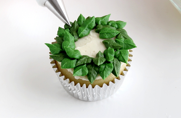 Christmas Wreath Cupcakes | by Whitney DePaoli for TheCakeBlog.com
