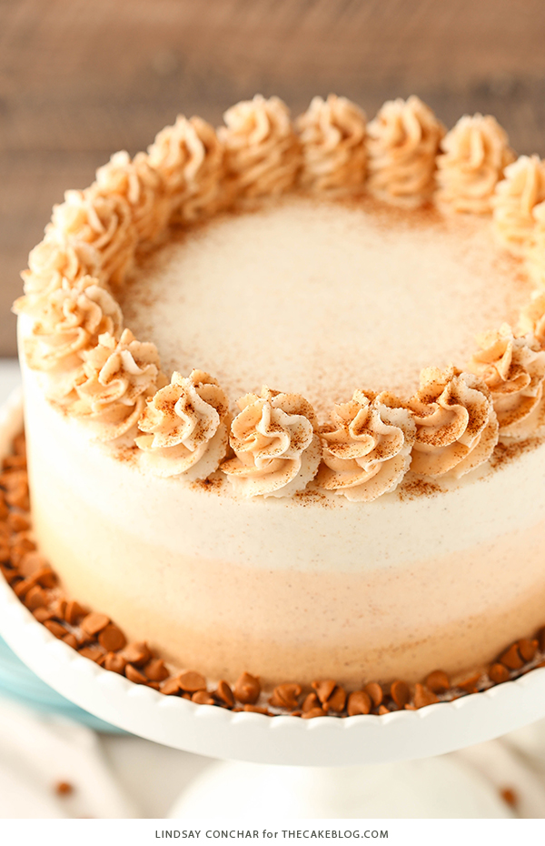 Cinnamon Roll Layer Cake | by Lindsay Conchar for TheCakeBlog.com