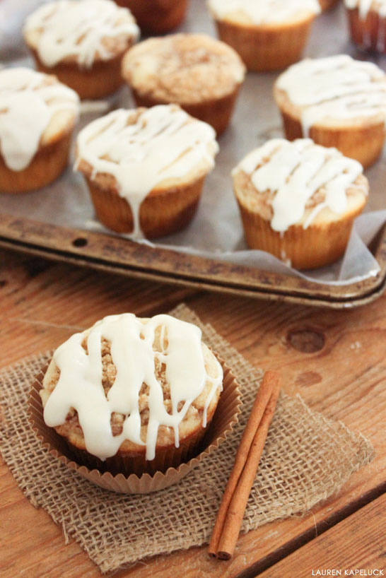 Cinnamon Roll Cupcakes | by Lauren Kapeluck for TheCakeBlog.com