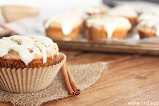 Cinnamon Roll Cupcakes | by Lauren Kapeluck for TheCakeBlog.com