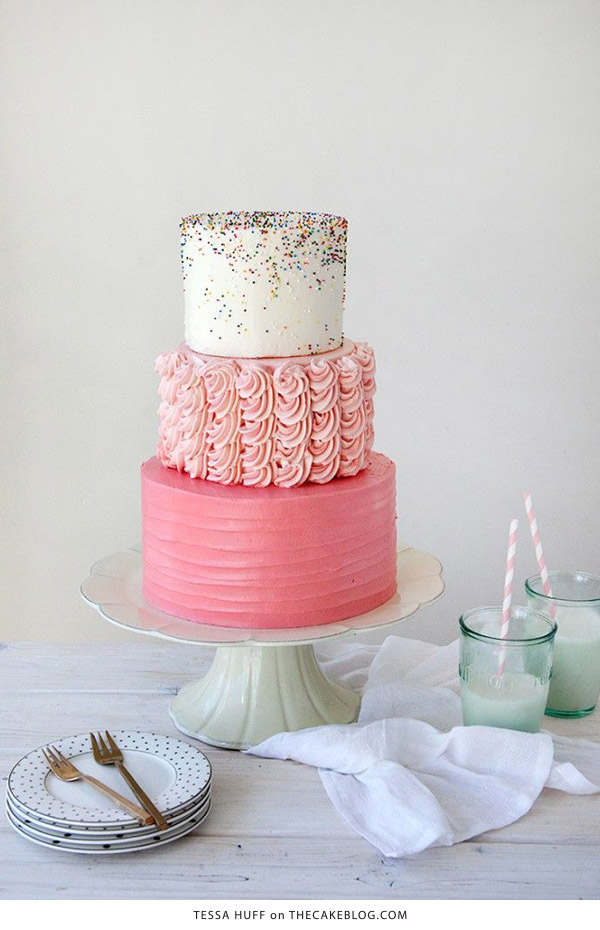 10 Confetti Throwing Cakes | including this design by Tessa Huff | on TheCakeBlog.com