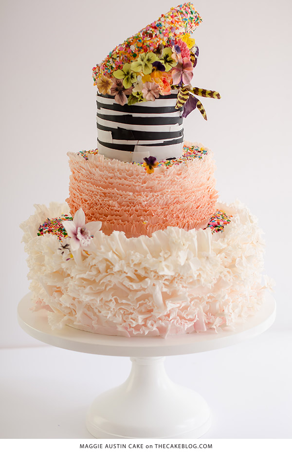 10 Confetti Throwing Cakes | including this design by Maggie Austin | on TheCakeBlog.com