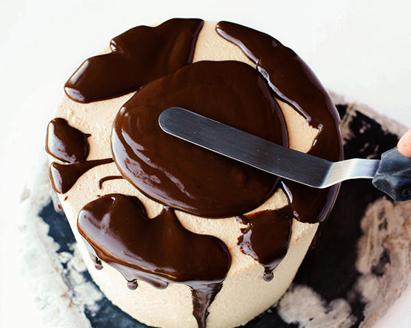 How to make a drippy chocolate cake | Erin Gardner for TheCakeBlog.com