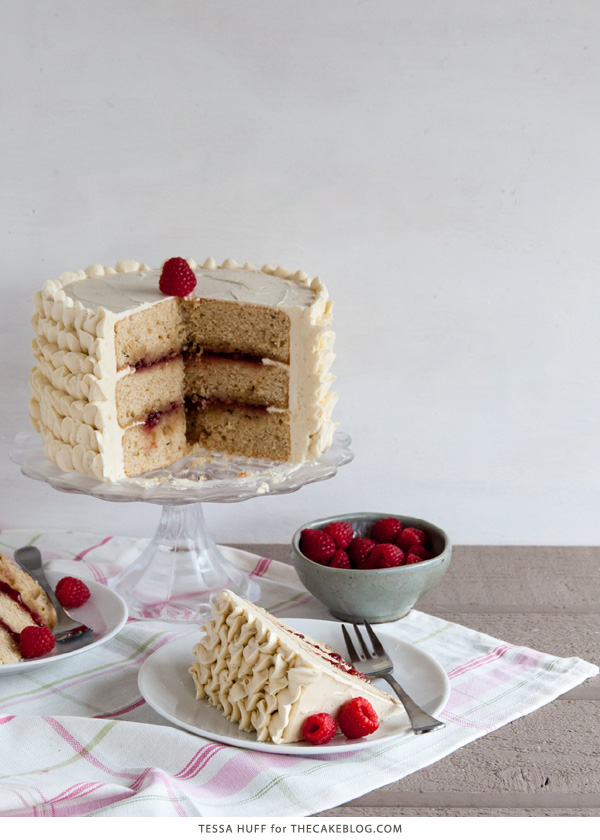 Raspberry Earl Grey Cake | by Tessa Huff for TheCakeBlog.com