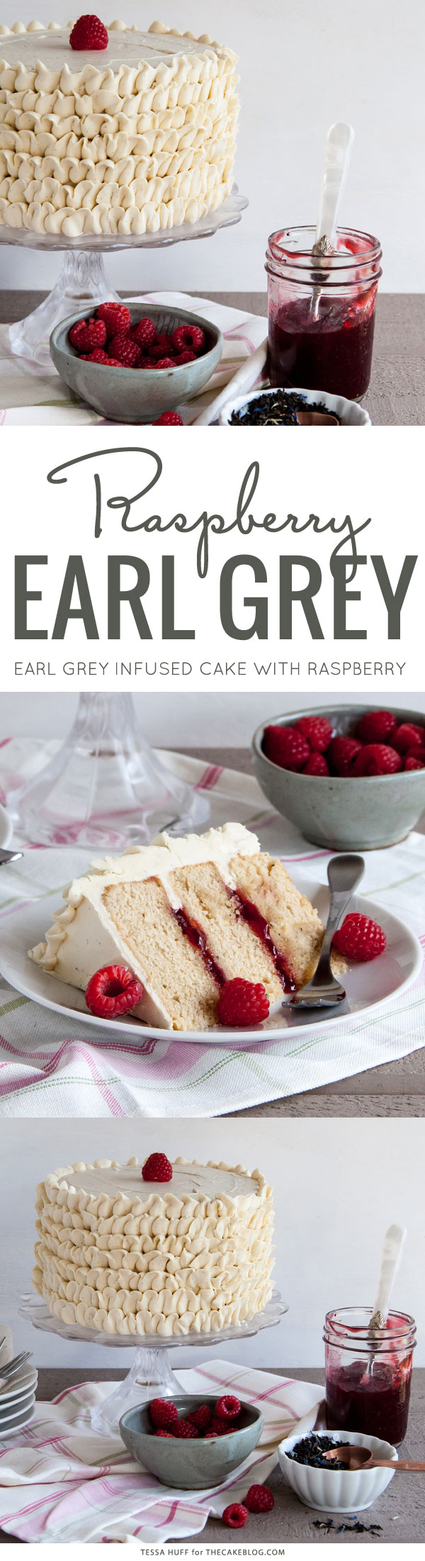 Raspberry Earl Grey Cake | by Tessa Huff for TheCakeBlog.com