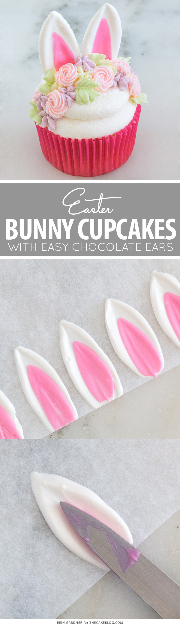 Easter Bunny Cupcakes | by Erin Gardner for TheCakeBlog.com