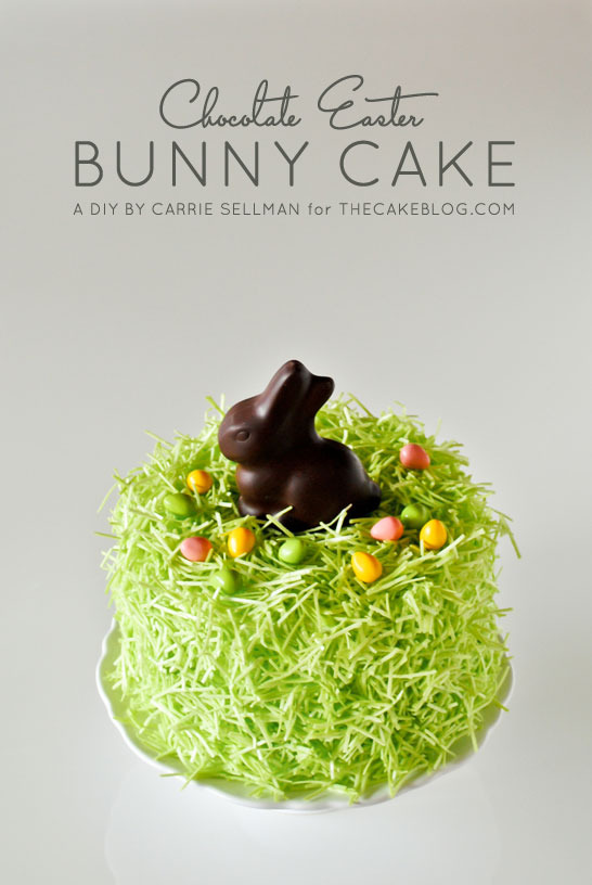 DIY Chocolate Easter Bunny Cake | Carrie Sellman for TheCakeBlog.com