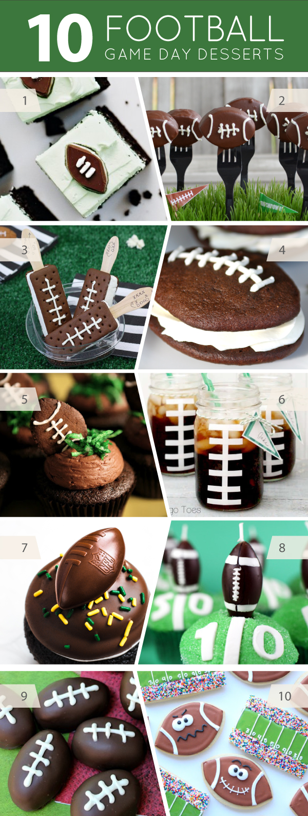 10 Football Party Desserts to make for game day tailgating | on TheCakeBlog.com
