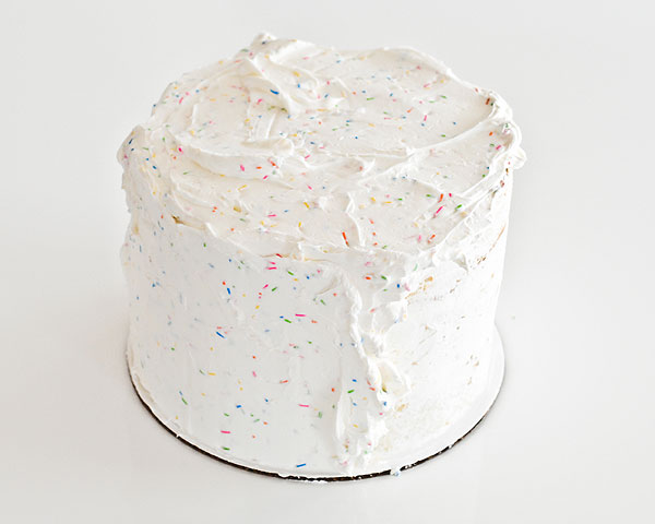 Graduation Party Desserts including this DIY sprinkle cake with easy edible writing | by Carrie Sellman for TheCakeBlog.com