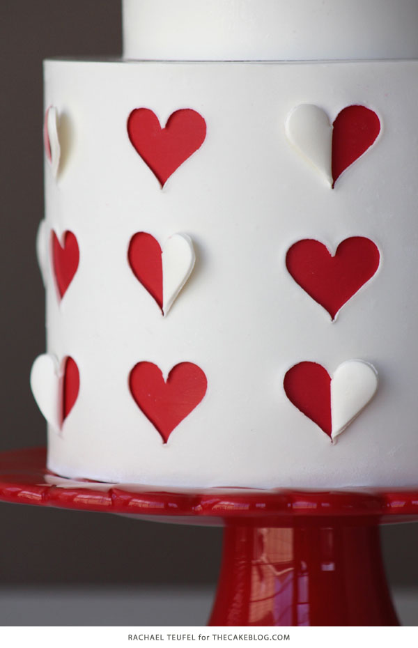How to make a heart cutout cake | by Rachael Teufel for TheCakeBlog.com