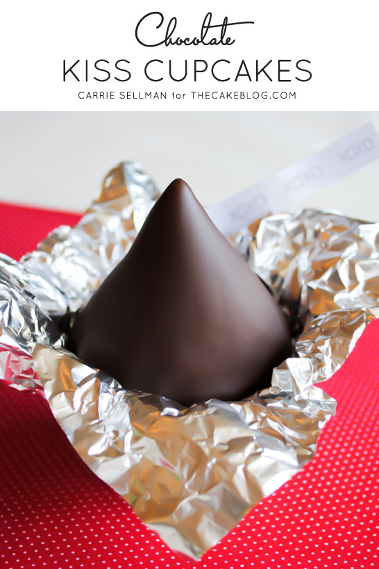 Chocolate Kiss Cupcake | by Carrie Sellman for TheCakeBlog.com