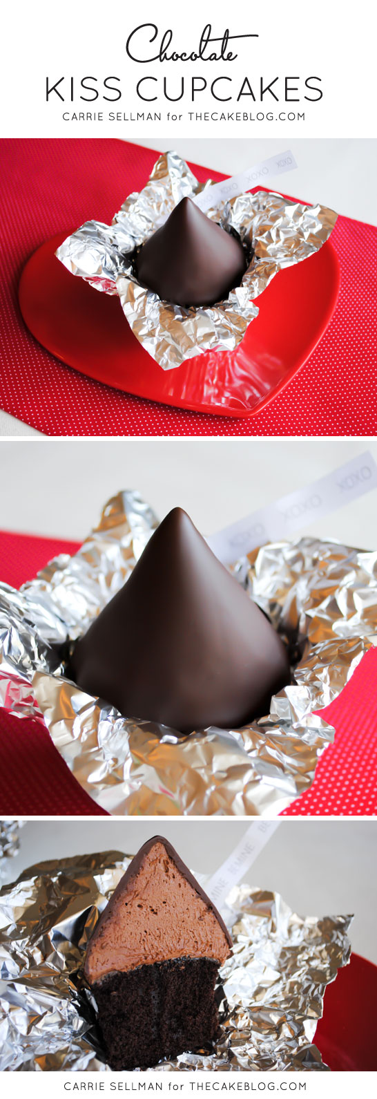 Chocolate Kiss Cupcake | by Carrie Sellman for TheCakeBlog.com