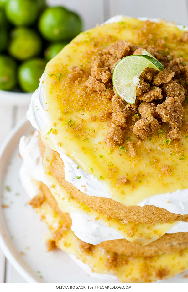 Key Lime Pie Cake | by Olivia Bogacki for TheCakeBlog.com