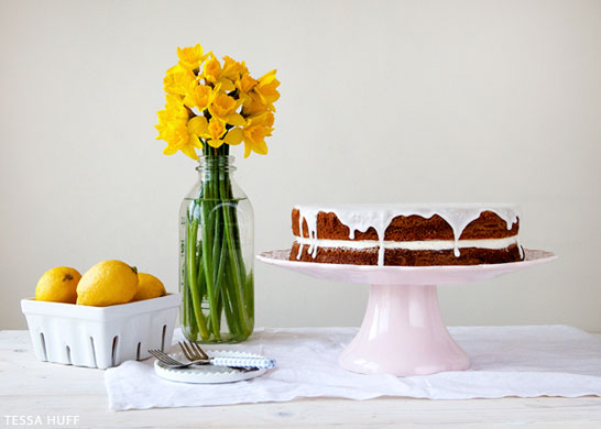 Lemon and Lavender Buttermilk Cake | by Tessa Huff for TheCakeBlog.com