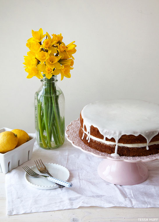 Lemon and Lavender Buttermilk Cake | by Tessa Huff for TheCakeBlog.com