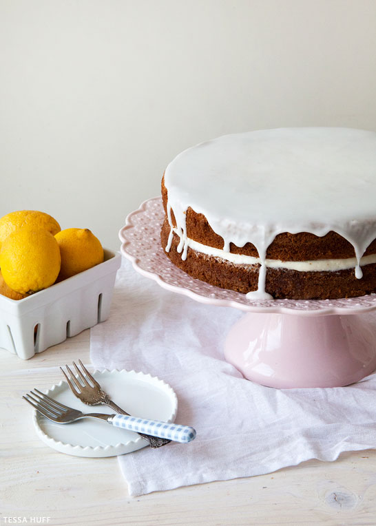 Lemon and Lavender Buttermilk Cake | by Tessa Huff for TheCakeBlog.com