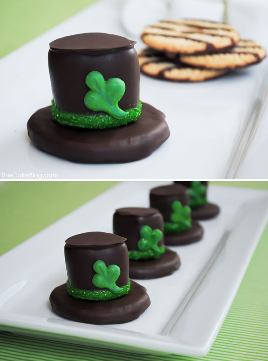 Leprechaun Hat S’mores - a festive St. Patrick’s day treat that the kids will love | Carrie Sellman for TheCakeBlog.com