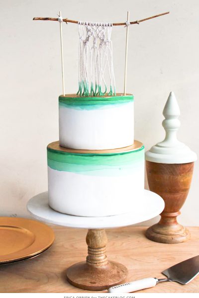 Dip Dye Macramé Cake