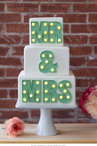Marquee Letters Cake