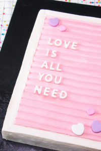 Message Board Sheet Cake | by Erin Gardner for TheCakeBlog.com