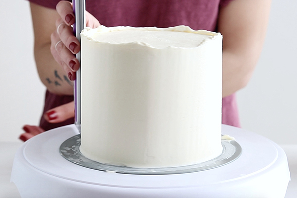 Pastel Rainbow M&M Cake | by Whitney DePaoli for TheCakeBlog.com