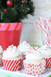 Peppermint Cupcakes for Santa | by Lauren Kapeluck for TheCakeBlog.com